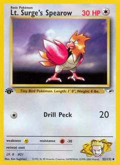 Lt. Surge's Spearow from Gym Heroes