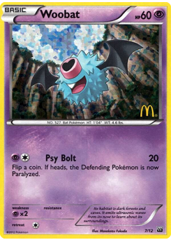 Woobat from McDonald's Collection 2012
