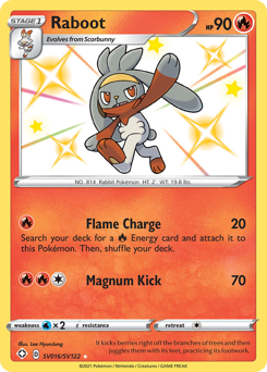 Raboot from Shining Fates Shiny Vault