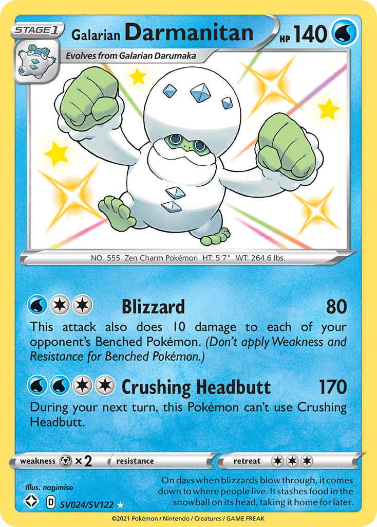 Galarian Darmanitan from Shining Fates Shiny Vault