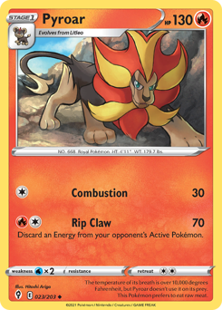 Pyroar from Evolving Skies